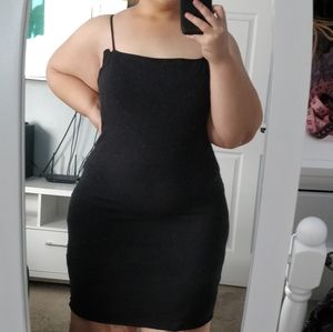 Black thin strap dress